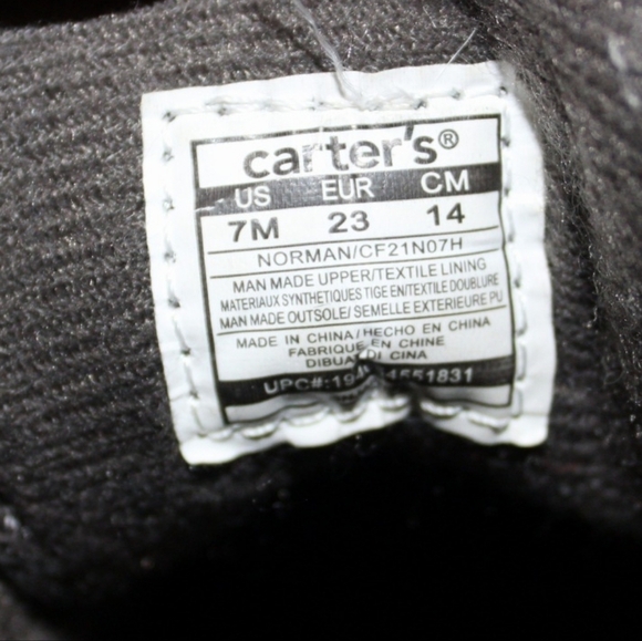 C- Carters toddler shoes, size 7 - Picture 6 of 6